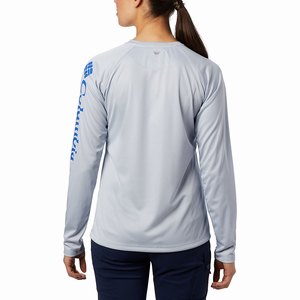 Columbia PFG Tidal Tee™ Heather Långärmad Tröja Dam Grå/Blå (JWHEI3087)